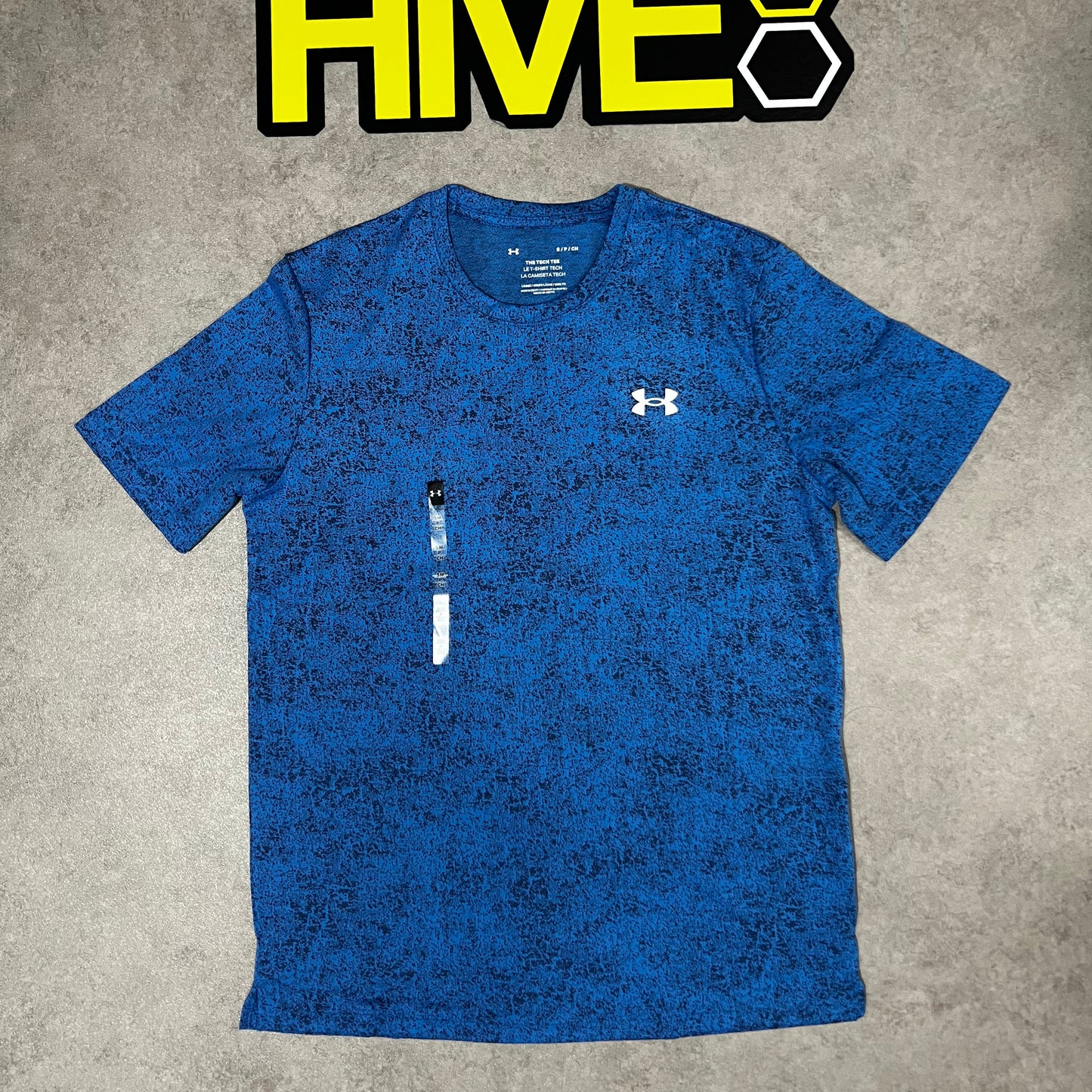 UNDER ARMOUR PIXEL TECH T SHIRT- BLUE