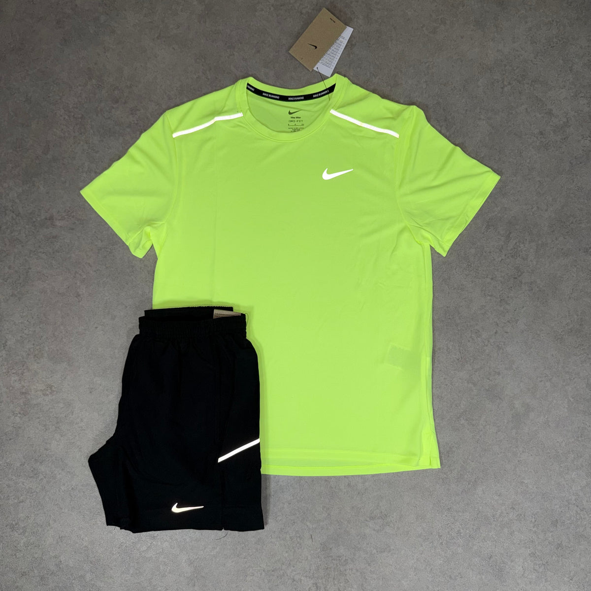 NIKE MILER 4.0 SET - VOLT/BLACK