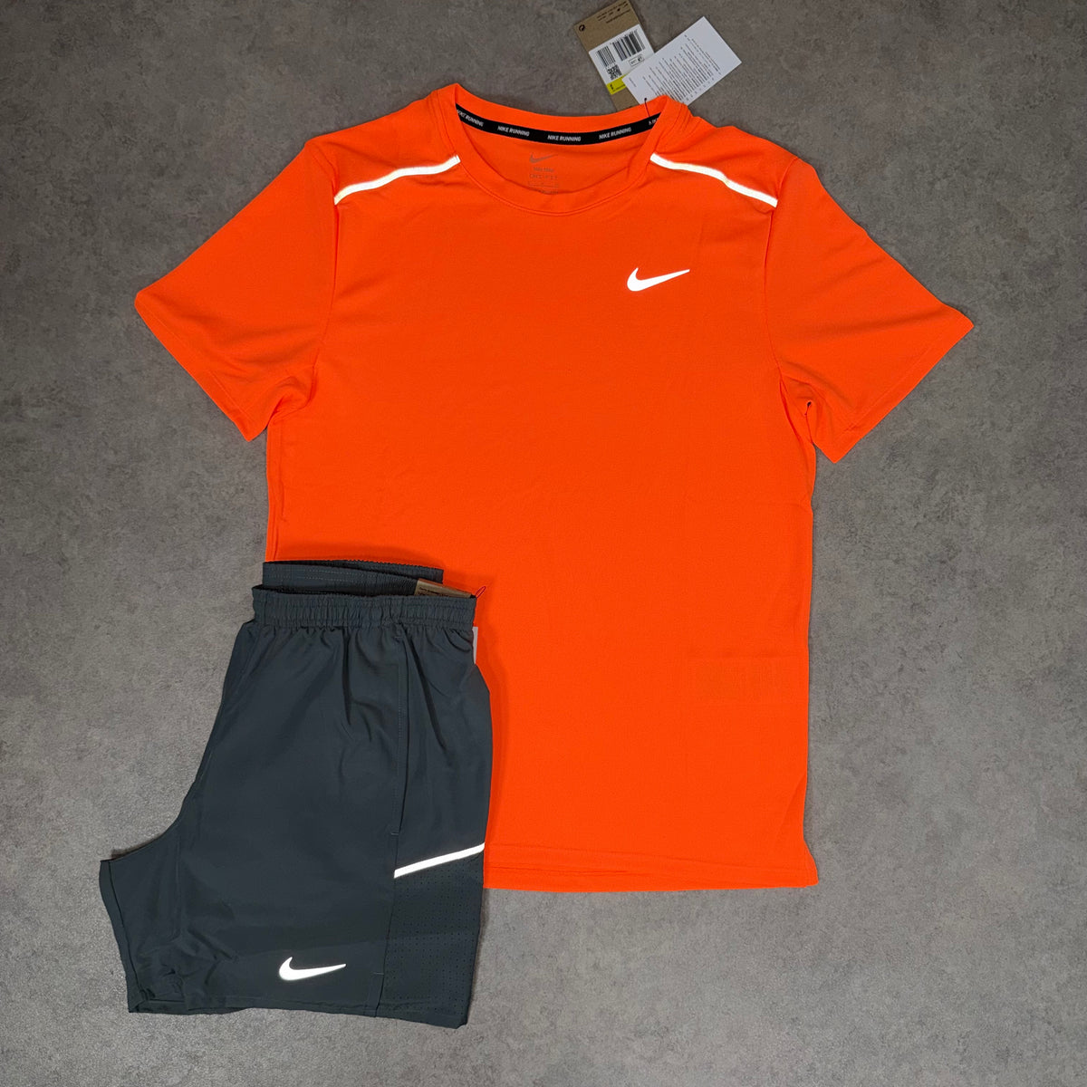 NIKE MILER 4.0 SET - ORANGE/GREY