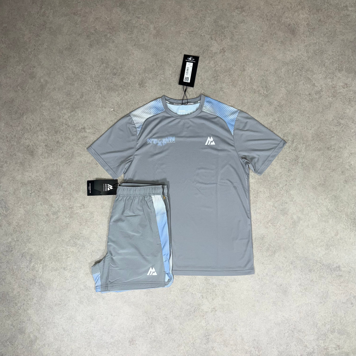 MONTIREX MTX RUN DISPERSE SHORT SET - GREY/BLUE