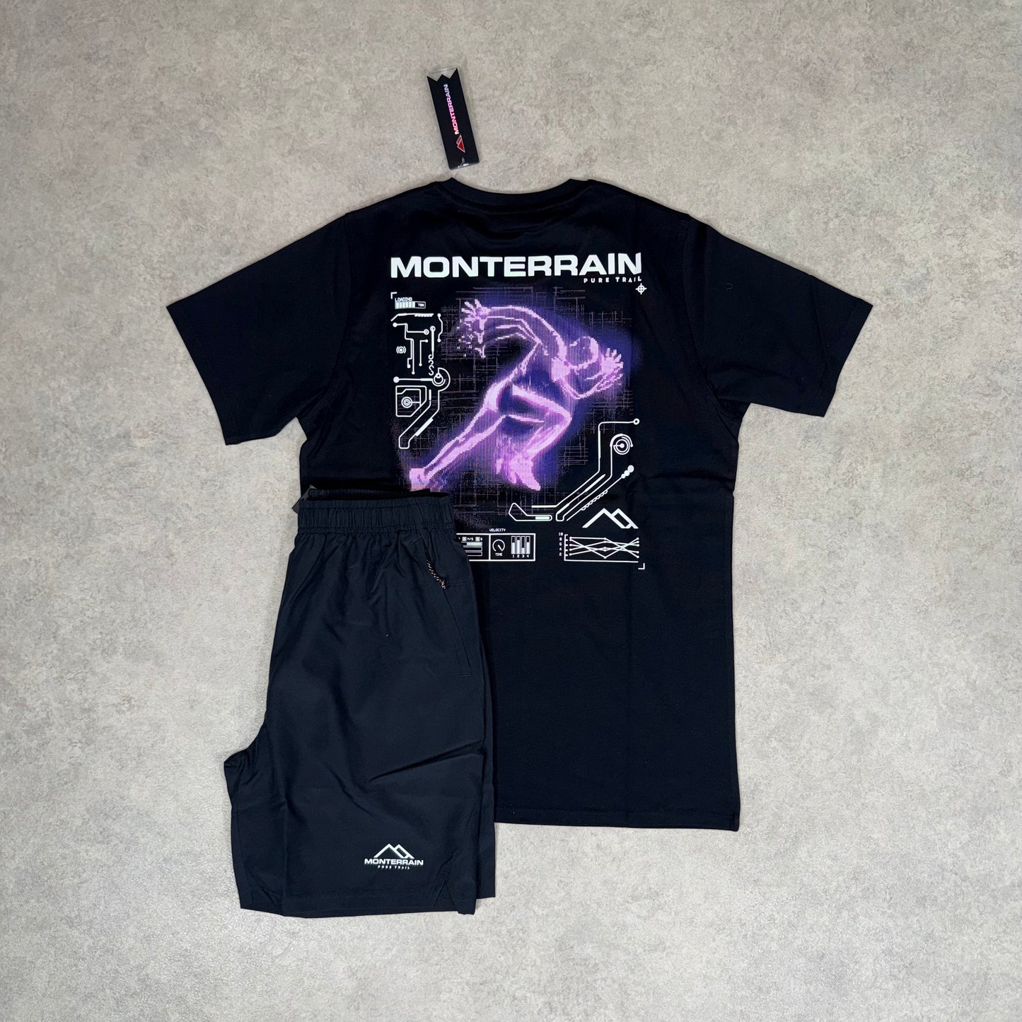 Monterrain Elevate Short set - Black/purple