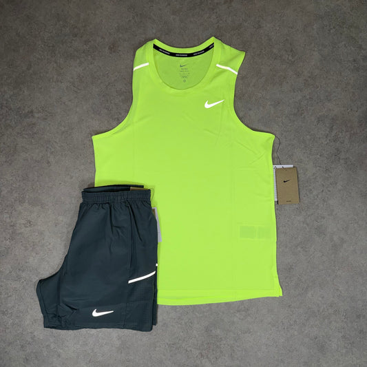 NIKE VEST SET 4.0 - VOLT/GREY