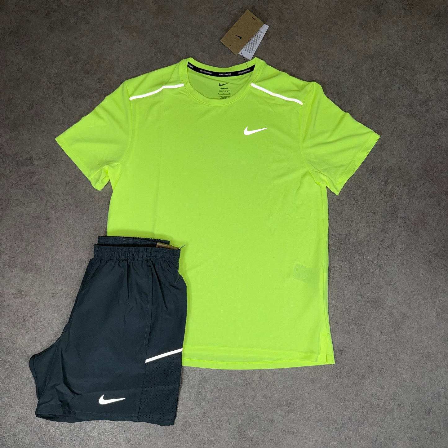 NIKE MILER 4.0 SET - VOLT/GREY