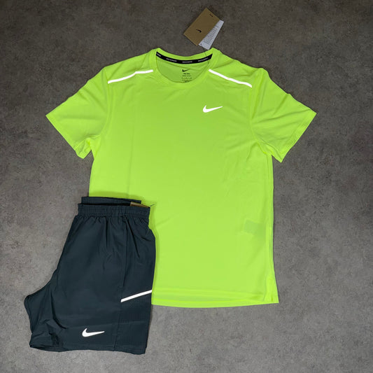 NIKE MILER 4.0 SET - VOLT/GREY