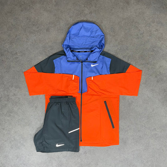 Nike UV windrunner Short set - Orange/Blue