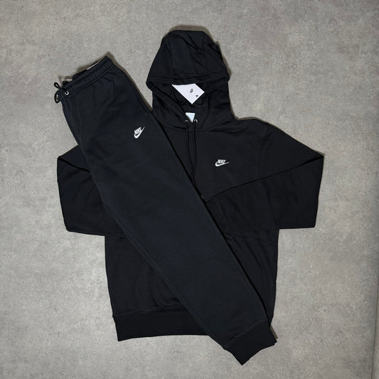 Nike club fleece tracksuit - Black